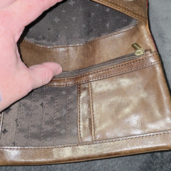 Fossil Patchwork Leather Wallet Clutch - Picture 7 of 9